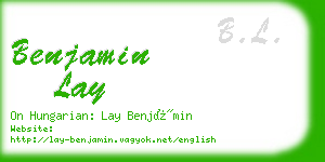 benjamin lay business card